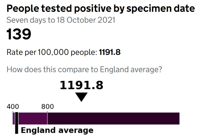 Stroud GOV.UK case numbers 18-10-2021